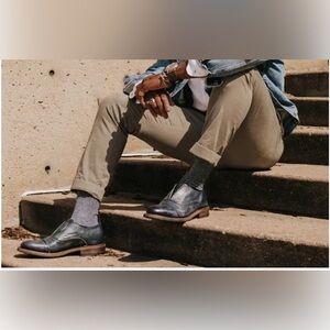 Freebird Men's Detrick Oxford Dress Slip On Leather Low Heel Black Size 10.